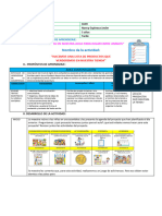 5 Años - Act 4 - Lista de Productos para La Tienda