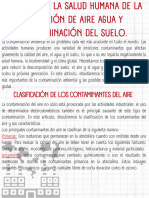 Efectos en La Salud Humana de La Polución de Aire Agua y Contaminación Del Suelo.