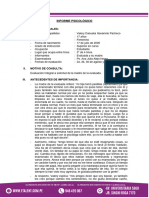 Informe Psicológico Valery Navarrete Pacheco