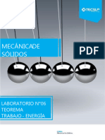 Mecánica de Sólidos: Laboratorio N°06 Teorema Trabajo - Energía