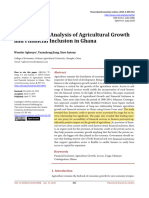 Cointegration Analysis of Agricultural Growth and Financial Inclusion Ghana