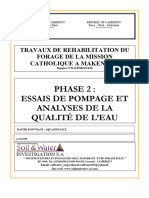 Rapport Bsikali Essais Pompage Et Chimie