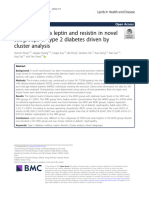 Roles of Plasma Leptin and Resistin in Novel Subgroup of T2DM - Cluster Analysis