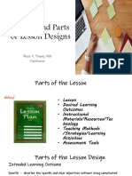 Format and Parts of Lesson Design 1