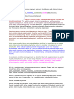 Structured Argument - Grade 8 WS