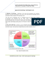 Systems Approach in Hydrology-Hydrological Cycle