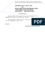 Amendment No. 2 July 2013 TO Is 1786: 2008 High Strength Deformed Steel Bars and Wires For Concrete Reinforcement - Specification