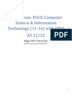 PGCE Computer Science ITE Curriculum