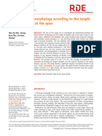 Apical Foramen Morphology According To The Length of Merged Canal at The Apex