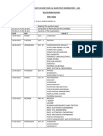 Quarterly Exam Time Table 2023