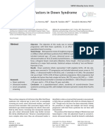 Number of Risk Factors in Down Syndrome Pregnancies