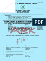 A02. Mcat Uhs Past Paper 2009 - Blue