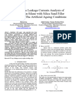 The Surface Leakage Current Analysis of Epoxy Resin-Silane With Silica Sand Filler Insulator in The Artificial Aging Conditions