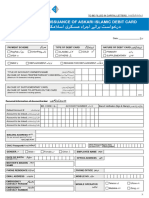 United Bank Limited Debit Card Form