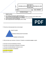 Atividade de Pesquisa - Legislação Aplicada A Segurança Do Trabalho