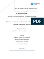 Conocimiento Sobre Los Derechos Sexuales, Reproductivos y Percepción de La Violencia Obstétrica Según La Experiencia de Las Personas Gestantes