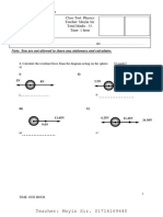 Class Test-Force and Momentum