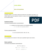 Raizes Quadrada e Cubica RESUMO