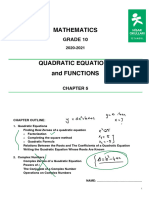 Quadratic Equations