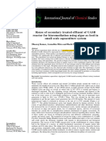 Reuse of Secondary Treated Effluent of UASB Reactor For Bioremediation Using Algae As Feed in Small Scale Aquaculture System