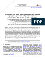 Experimental Study of High To Intermediate Temperat