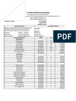 Le Katsu Manila Corporation: Purchase Order P.O. Number: Order Date: Delivery Date: Supplier Details Delivery Details