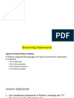 FALL WIN SEM (2023-24) CSE0106 ETH AP2023243000534 Reference Material I 12-Oct-2023 Branching PPT 2