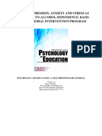 Level of Depression, Anxiety and Stress As Correlates To Alcohol Dependence: Basis For Behavioral Intervention Program