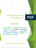 Técnicas e Exames Psicológicos II Apresen