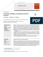 El Informe Radiológico en Patología Intersticial Pulmonar: Monográfico