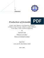 Production of Formaldehyde