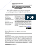 Implementation of A Radio Frequency Identification and Detection Technology Based Digital Class Attendance System For University Students