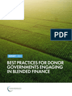 Convergence Report Best Practices For Donor Governments Engaging in Blended Finance