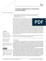 Optimization of Shore Power Deployment in Green Ports Considering Government Subsidies