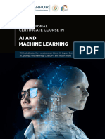 Professional Certificate Course in AI - Machine Learning E - ICT Academy, IIT Kanpur