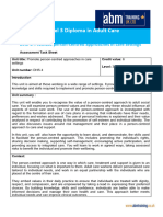 Assignment Brief - L3 - DHS 4 - Promote Person-Centred Approaches in Care Settings