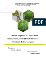 Diuretic Properties of Chusan Palm (Trachycarpus Wister Rats (Rattus