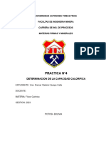 Informe Determinación de La Capacidad Calorífica