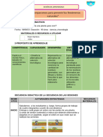 Sesion de Aprendizaje Del Crecimiento de La Plnta