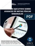 Informe Ejecutivo de Metas Físicas Cuarta Semana de Octubre