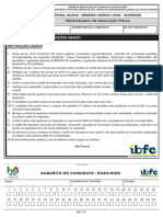 Ibfc 2016 Ebserh Profissional de Educacao Fisica Hupest Ufsc Prova