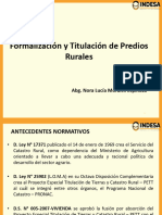 Formalizacion y Titulacion de Predios Rurales