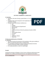 Lecture 9 - Morbidity Mortality