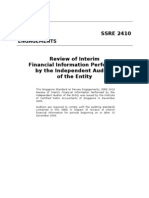 SSRE 2410: Singapore Standard On Review Engagements