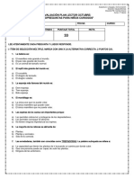 Evaluación Plan Lector Octubre