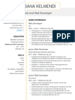 Backend Web Developer Resume Example