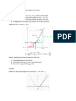 Slope of The Tangent Line and Normal Line To The Curve