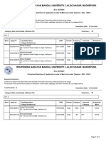 Botany 2nd Merit List BNMU