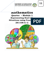 GenMath 11 - Q1 - Module 1 Represents Real-Life Situations Using Functions