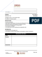 Sci - Y6 (Set A) - Assesment Test - 2023